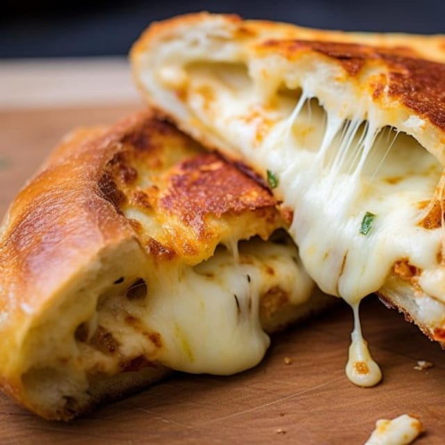 Spinach and Feta Calzone.