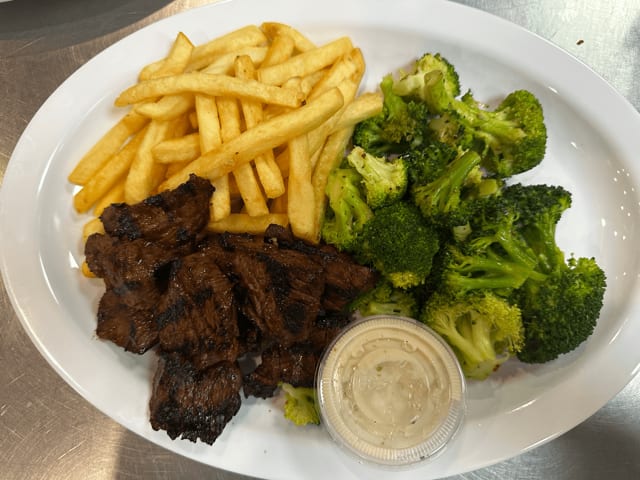 Steak Tips Dinner.