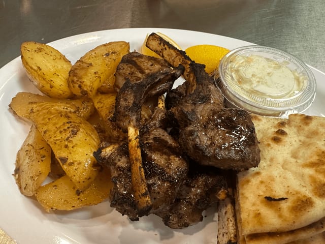Lamb Chops Dinner.