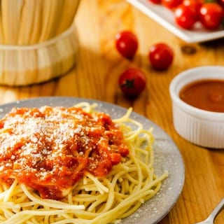 Spaghetti or Ziti with Sauce